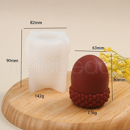 3D Acorn Scented Candle Silicone Molds PW-WG36973-01-1