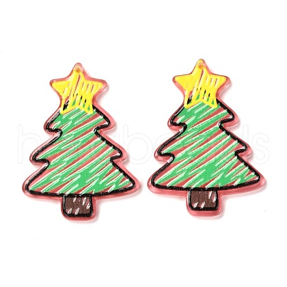 Christmas Themed Acrylic Pendants MACR-P021-A02-1