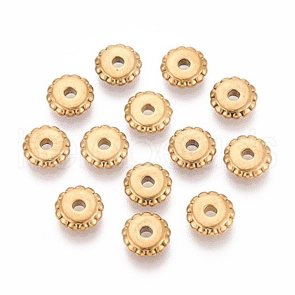 304 Stainless Steel Disc Beads STAS-P319-14C-G-1