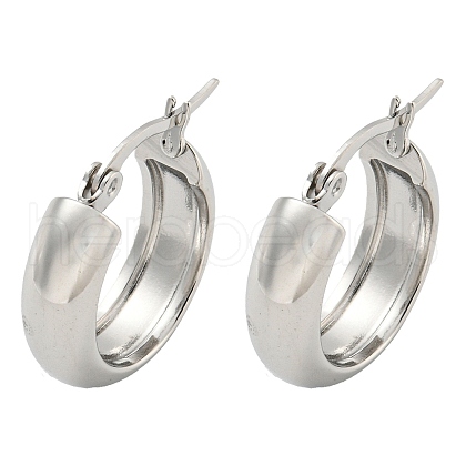 Tarnish Resistant 202 Stainless Steel Hoop Earrings EJEW-H003-38P-02-1