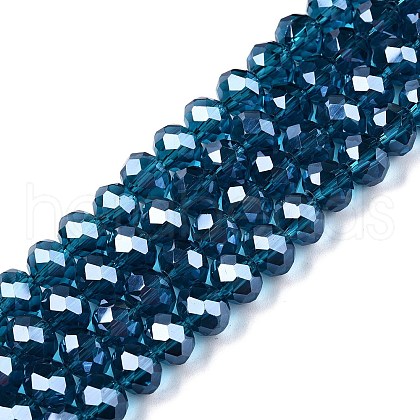 Electroplate Glass Beads Strands X-EGLA-A044-T8mm-A27-1