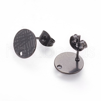 304 Stainless Steel Ear Stud Findings X-STAS-O119-14A-B-1