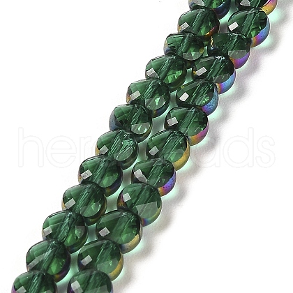 Electroplate Transparent Glass Beads Strands EGLA-Z001-02D-1