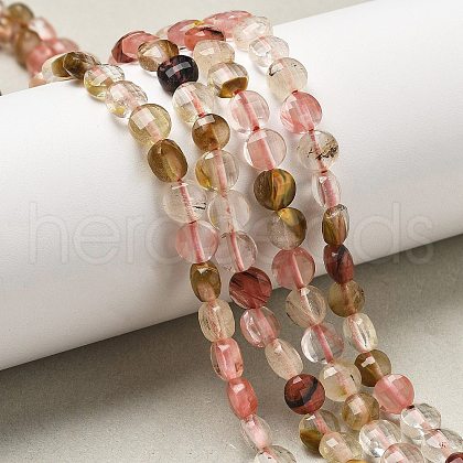 Watermelon Stone Glass Beads Strands G-C179-A6mm-15-1