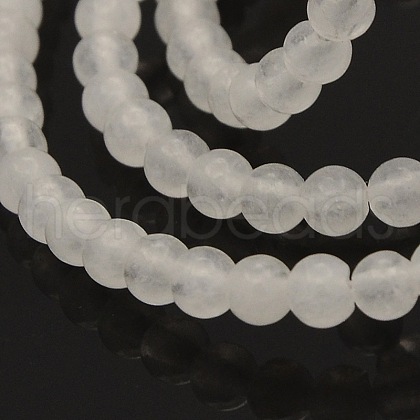 Natural White Jade Round Beads Strands G-N0120-03-4mm-1