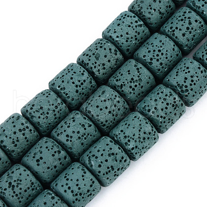 Synthetic Lava Rock Beads Strands G-S359-171F-1