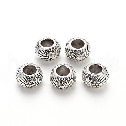 Tibetan Style Alloy European Beads TIBE-N006-101AS-LF-1