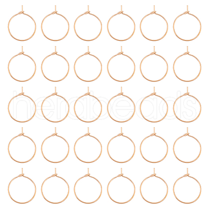 Unicraftale 40Pcs 316L Surgical Stainless Steel Hoop Earring Findings STAS-UN0053-41RG-1