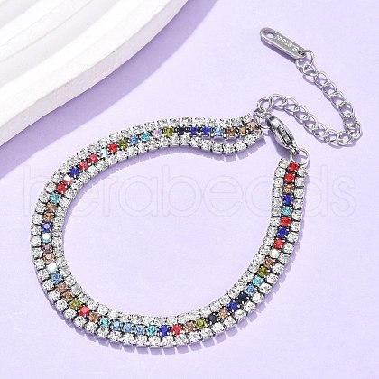 304 Stainless Steel Multi-strand Bracelets BJEW-C103-05P-1