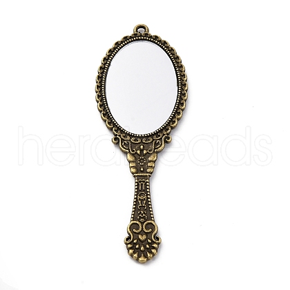 Glass Mirror Pendants FIND-Z073-04AB-1