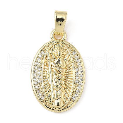 Brass Micro Pave Cubic Zirconia Pendants ZIRC-I356-02G-02-1