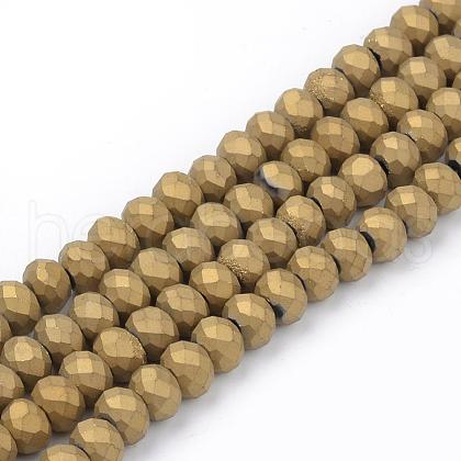 Electroplate Glass Beads Strands EGLA-S141-8mm-02D-1