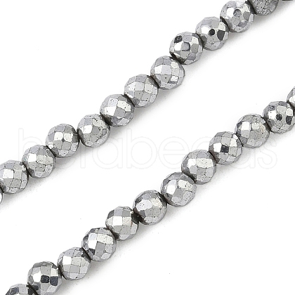 Electroplate Synthetic Magnetic Hematite Beads Strands G-A263-B01-02C-1