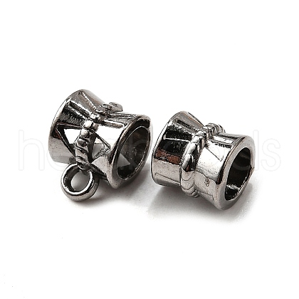 Tibetan Style Alloy Tube Bails TIBE-30047-B-NR-1