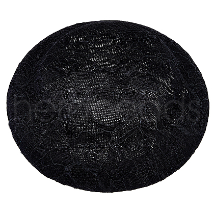 Imitation Hemp Round Fascinator Hat Base for Millinery AJEW-WH0472-45B-02-1