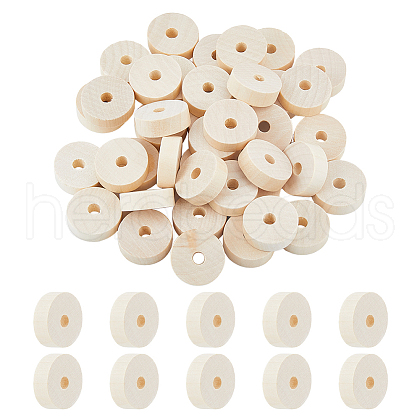 DICOSMETIC 40Pcs Natural Wood Beads WOOD-DC0001-28-1