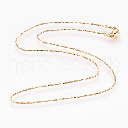 304 Stainless Steel Snake Chain Necklaces NJEW-G313-20G-1