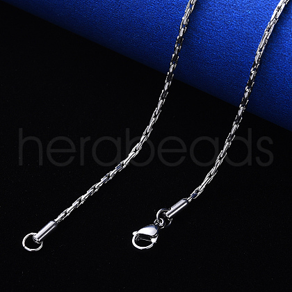 Non-Tarnish 304 Stainless Steel Coreana Chain Necklace NJEW-S420-005A-P-1