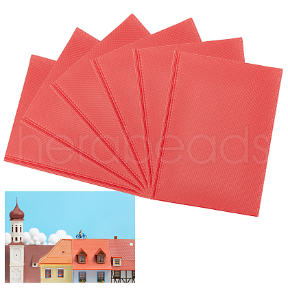 PVC Dollhouse Roof Tiles DIY-WH0034-97-1