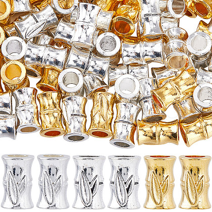 SOFPLATE 120Pcs 3 Colors Alloy European Beads FIND-SP0002-38-1
