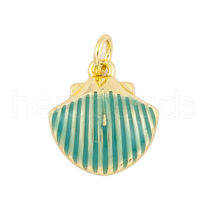 Rack Plating Brass Enamel Pendants KK-P269-09G-04-1