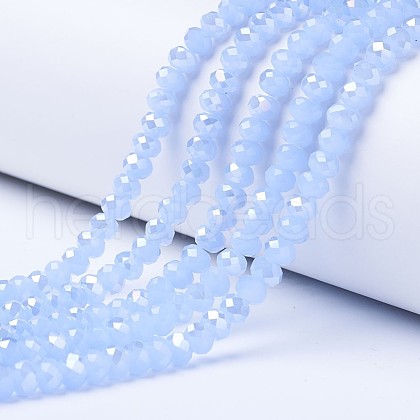 Electroplate Glass Beads Strands EGLA-A034-J6mm-B02-1