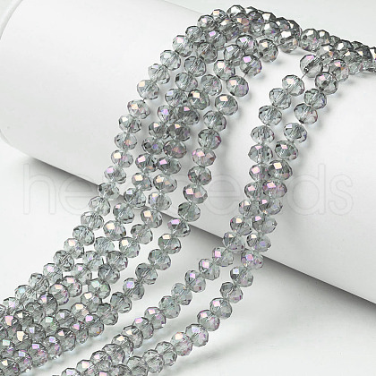 Electroplate Transparent Glass Beads Strands EGLA-A034-T3mm-G04-1