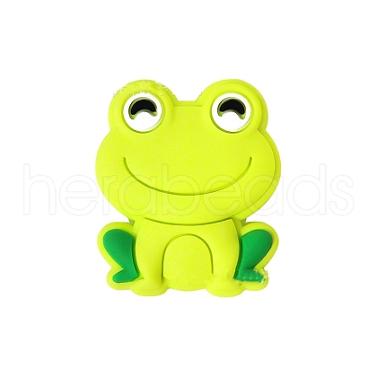 Frog Food Grade Silicone Beads X-PW-WG10040-09-1