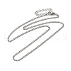 Non-Tarnish 304 Stainless Steel Curb Chain Necklace STAS-C079-19P-1