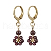 Natural Mixed Stone Leverback Earrings EJEW-JE06165-4