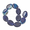 Natural Blue Agate Beads Strands G-P570-B01-01-2