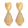 Teardrop 304 Stainless Steel Dangle Stud Earrings EJEW-C142-12G-4