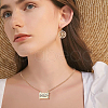 Beebeecraft 6Pcs Brass Locket Pendants KK-BBC0015-55-5
