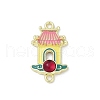 Alloy Enamel Chinese House Connector Charms PALLOY-R151-73G-01-1