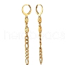 304 Stainless Steel Chain Dangle Leverback Earrings EJEW-JE04731-2