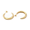 Rack Plating Brass Twist Ring Stud Earrings for Women EJEW-P221-49G-2