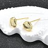 Brass Stud Earrings EJEW-H157-01G-03-2
