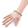 6mm Round Natural Maifanite/Maifan Stone Beads Stretch Bracelet BJEW-JB07088-03-3