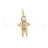 Brass Micro Pave Cubic Zirconia Pendants ZIRC-I356-17G-A04-1
