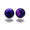 (Defective Closeout Sale: Uneven Painted)Baking Painted Glass Round Beads DGLA-XCP0001-24-2