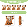 DICOSMETIC 16Pcs Yak Food Grade Eco-Friendly Silicone Beads SIL-DC0001-72-2