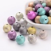 Spray Painted Acrylic Beads PB24P9286-1