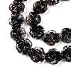Luminous Handmade Gold Foil Glass Beads Strands FOIL-N029-01I-4