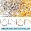 SOFPLATE 300Pcs 2 Colors Iron Triangle Linking Ring IFIN-SP0001-14-2