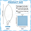 BENECREAT 5 Pairs 925 Sterling Silver Earring Hooks STER-BC0002-22B-2