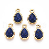 Dyed Natural Lapis Lazuli Teardrop Charms STAS-N109-209B-G-1