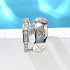 Brass Clear Cubic Zirconia Cuff Earrings EJEW-Q025-03B-P-4