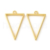 Rack Plating Alloy Triangle Open Back Bezel Pendants X-PALLOY-S047-09E-FF-3