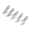 Tibetan Style Alloy Glue-on Flat Pad Bails TIBEP-AB3348Y-S-NF-4