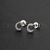 Brass Micro Pave Clear Cubic Zirconia Stud Earrings FS-WGC2F12-03-1